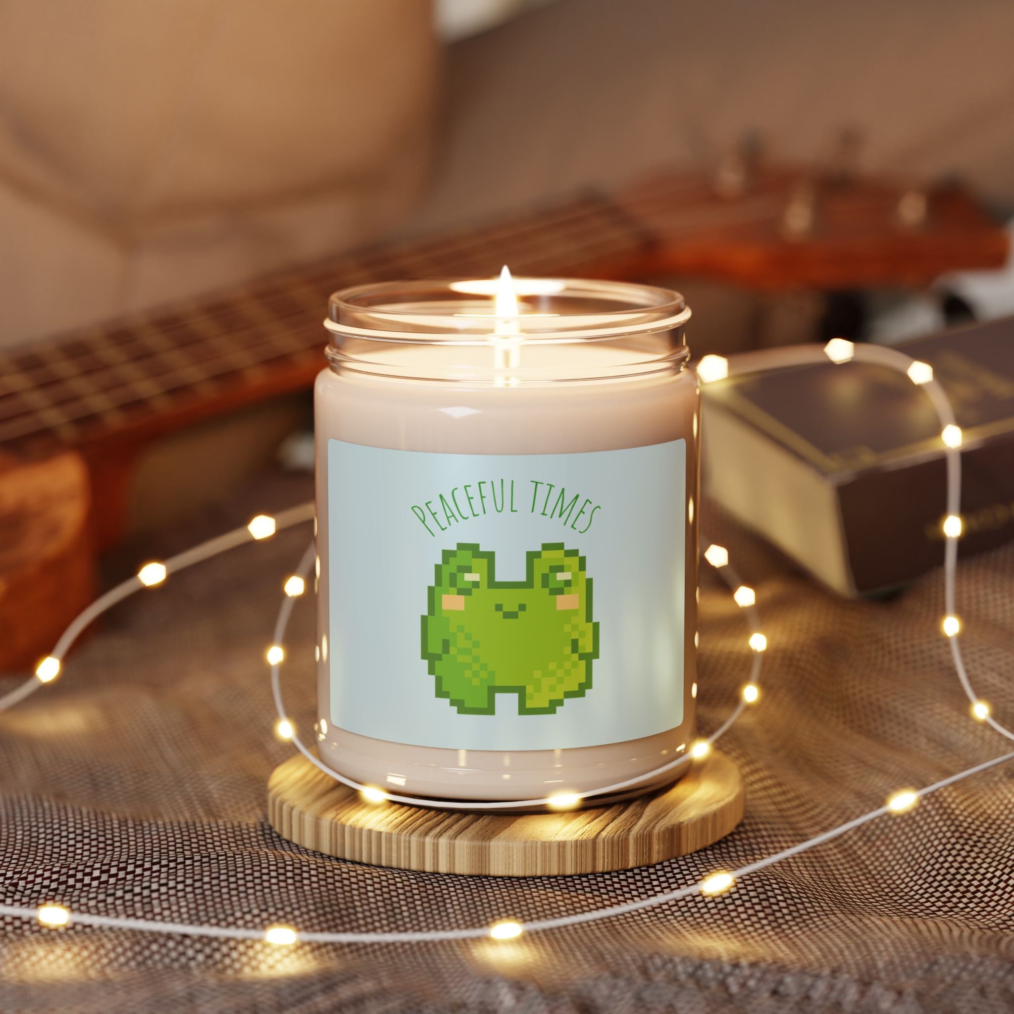 Peaceful Times Frog Soy Candle — 9oz Scented Jar