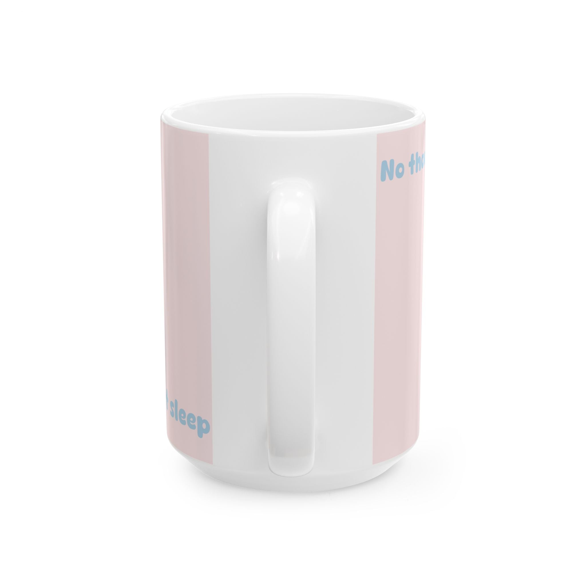 Pixel Moon Ceramic Mug — 'No Time to Sleep' Cute Pastel Aesthetic Coffee Cup (11oz/15oz)