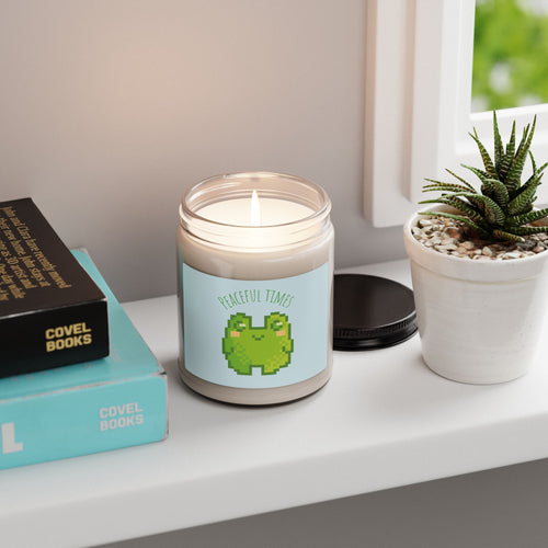 Peaceful Times Frog Soy Candle — 9oz Scented Jar