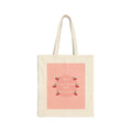 Strawberry Bloom Tote Bag — Cute Pink Floral Canvas Market Tote
