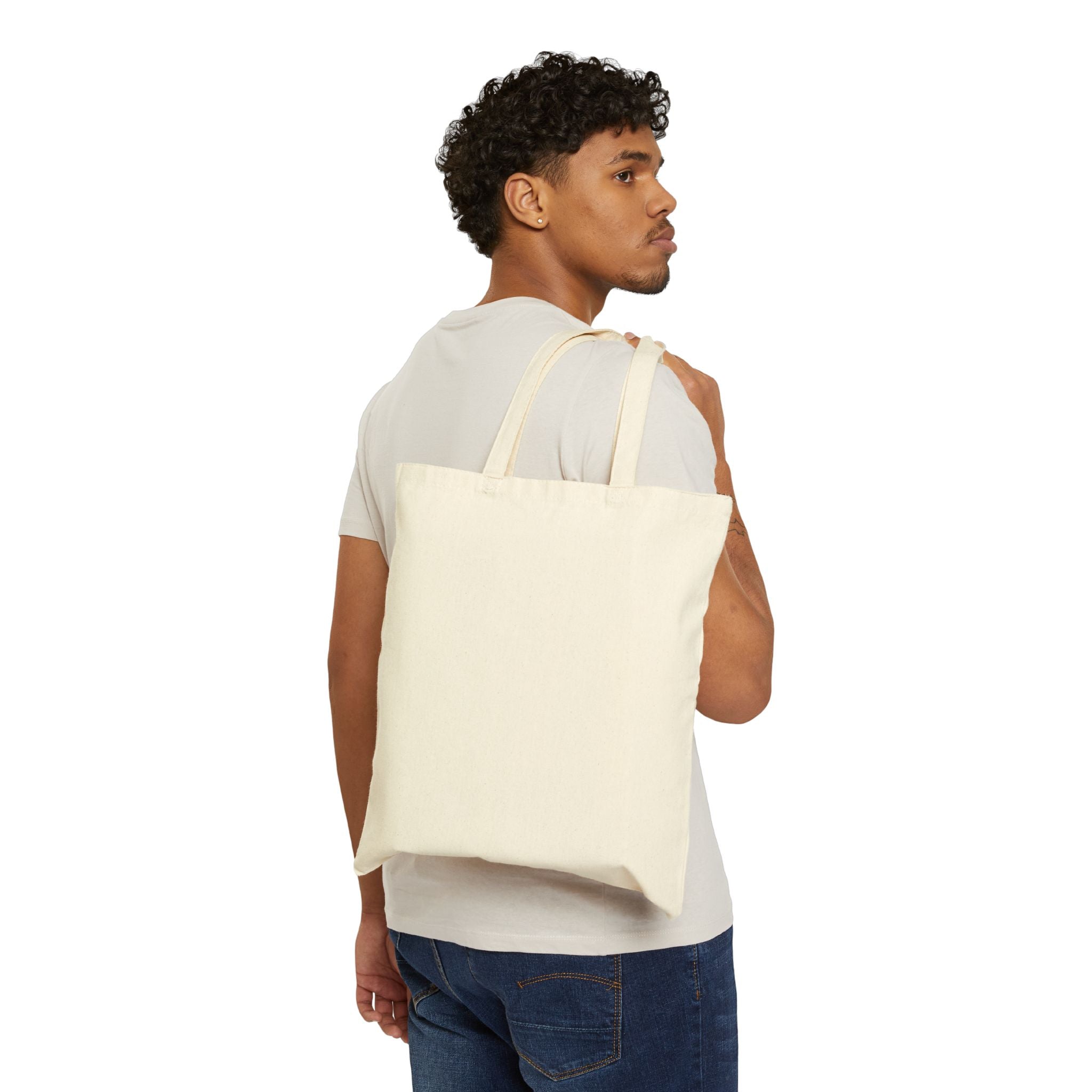 Tote Bag — 'Stay Froggy' Pixel Art Cotton Canvas Tote