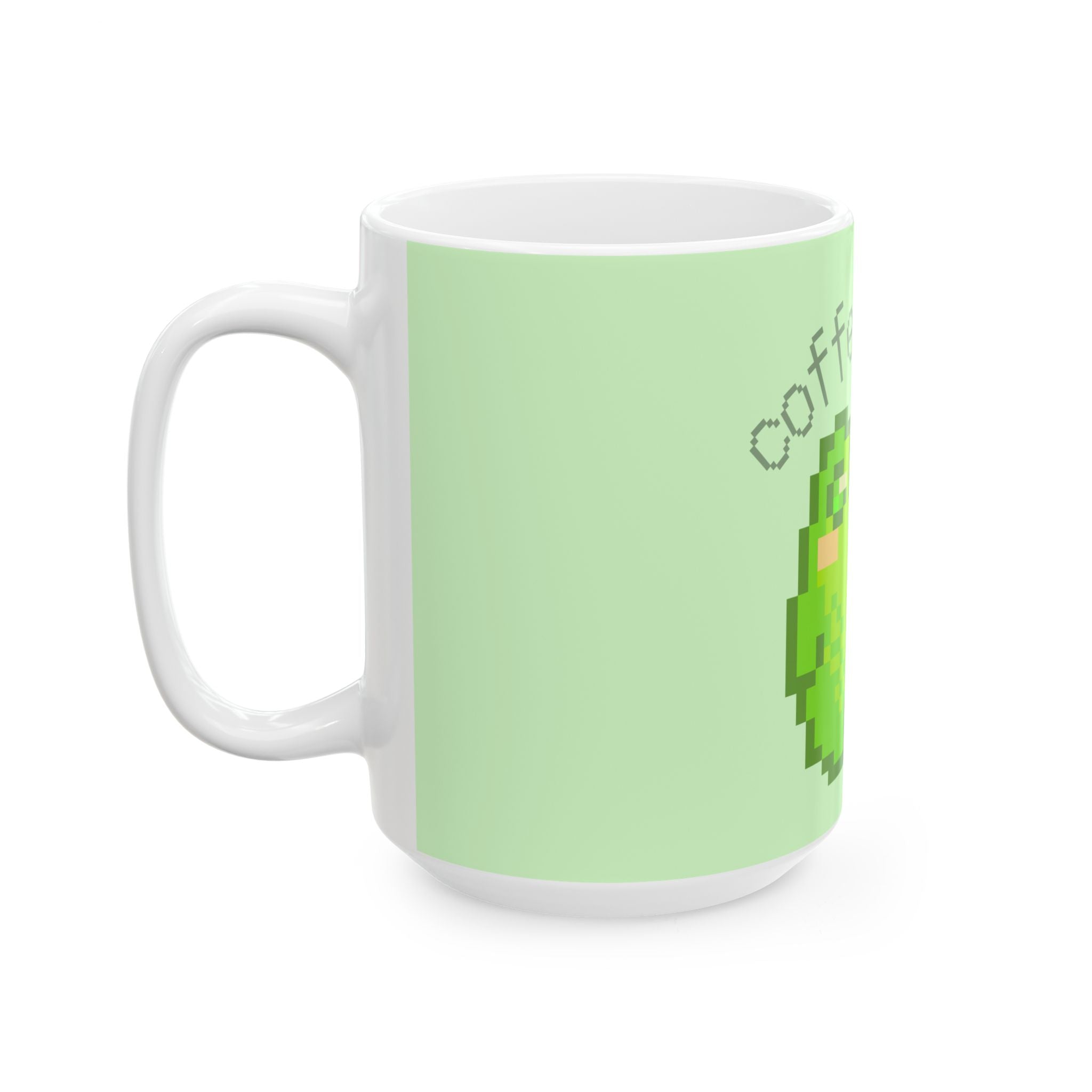 Pixel Frog Coffee Break Mug — Cute Retro Gaming Ceramic Coffee Cup (11oz, 15oz)